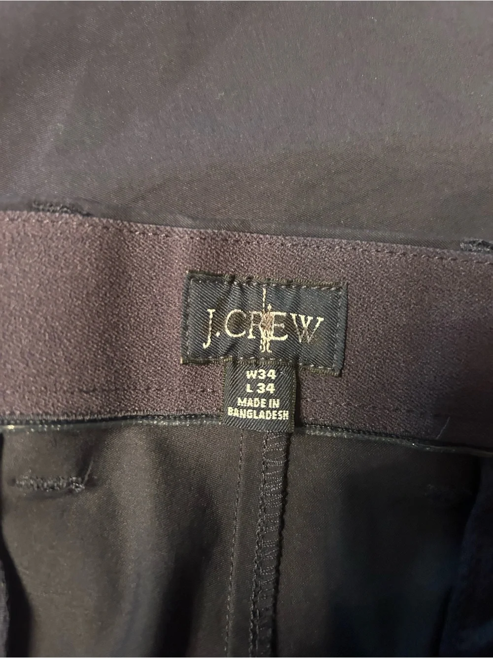 J. Crew Men’s 770 Straight-fit tech pant Navy Size 34/34 NWT #AW006